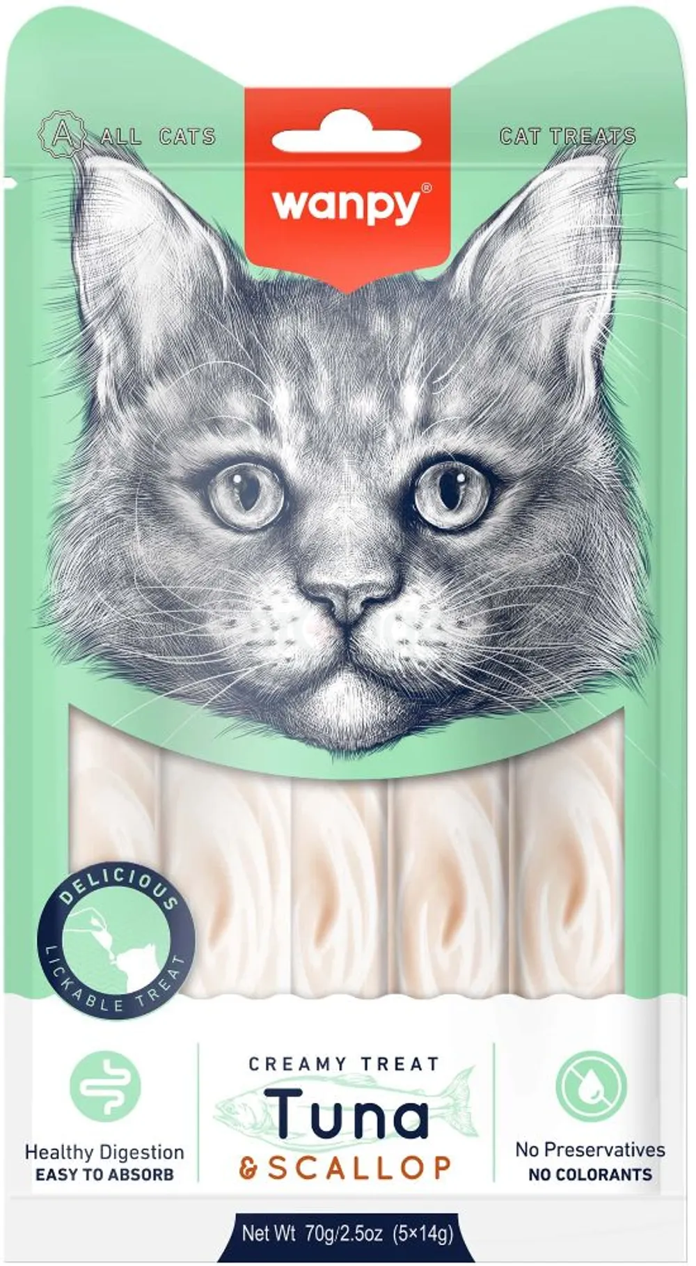 Wanpy 5pc pack tuna & scallop treat